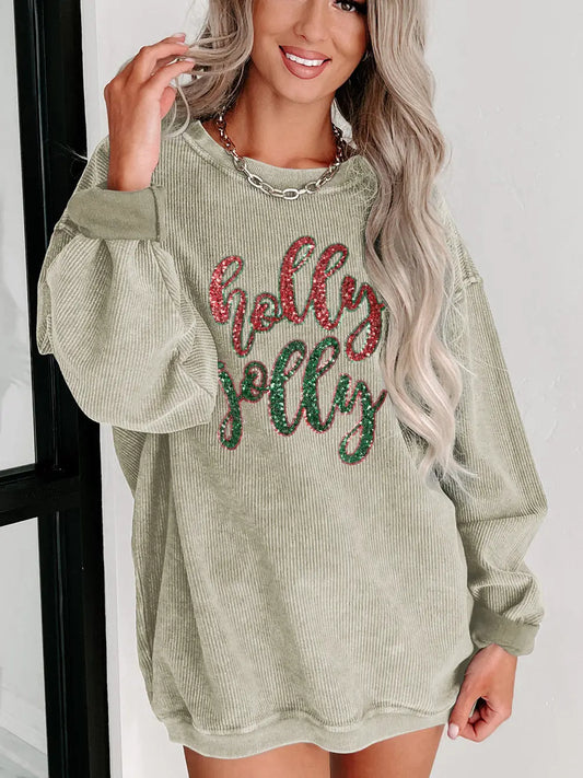 Lovesoft Holly Jolly Corded Pullover