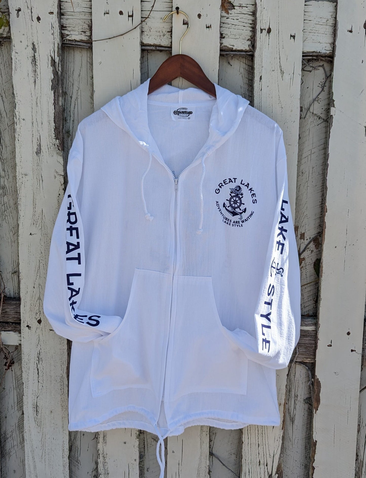 Great Lakes Adventures Are Waiting Zip Up W/Hood