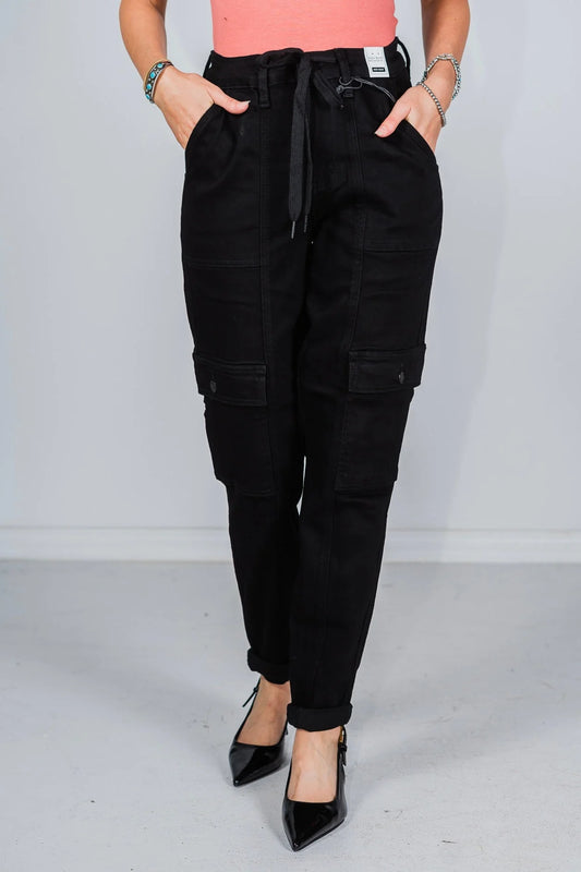 Judy Blue HW Cargo Cuffed Jogger