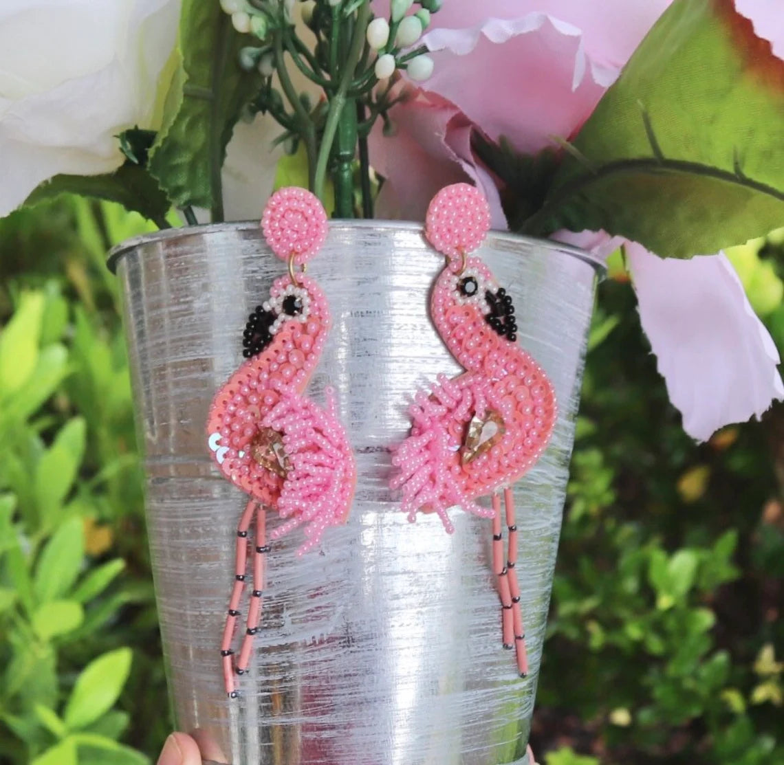 Sophia Pink Flamingo Earrings