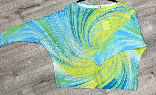 Yolly Green Blue Spiral Top