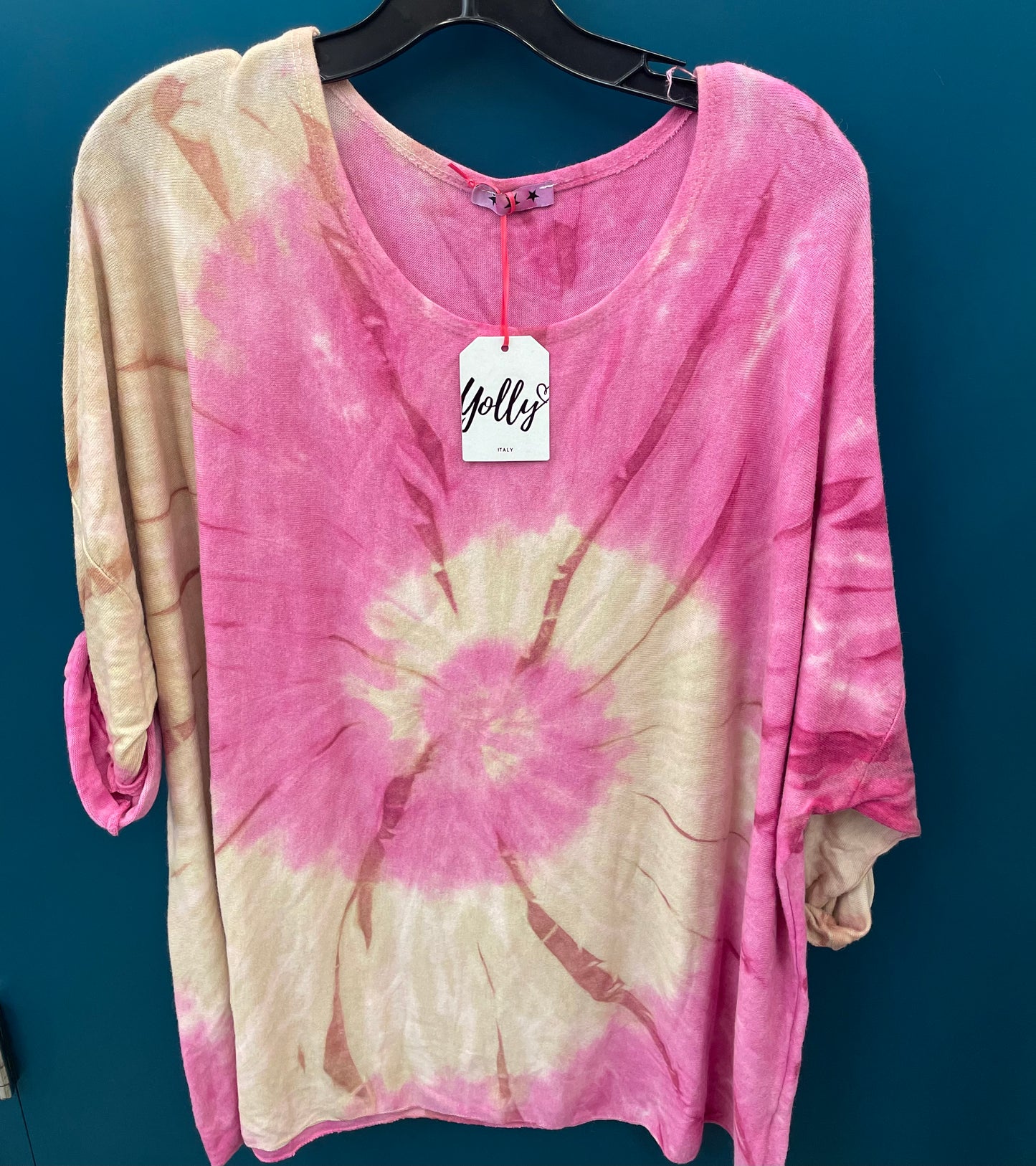 Yolly  Tie Dye 3/4 Sleeve Top