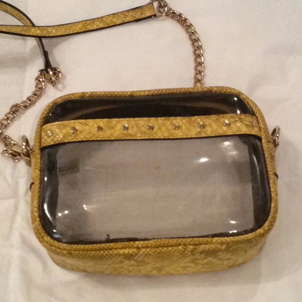 To Go Go Clear Python Crossbody Purse