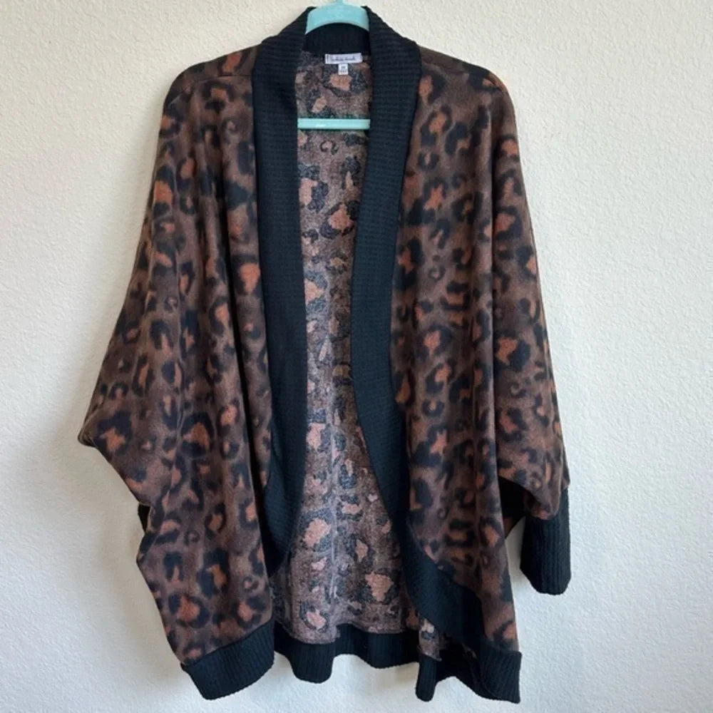 White Birch Soft Cheetah Print Cardigan