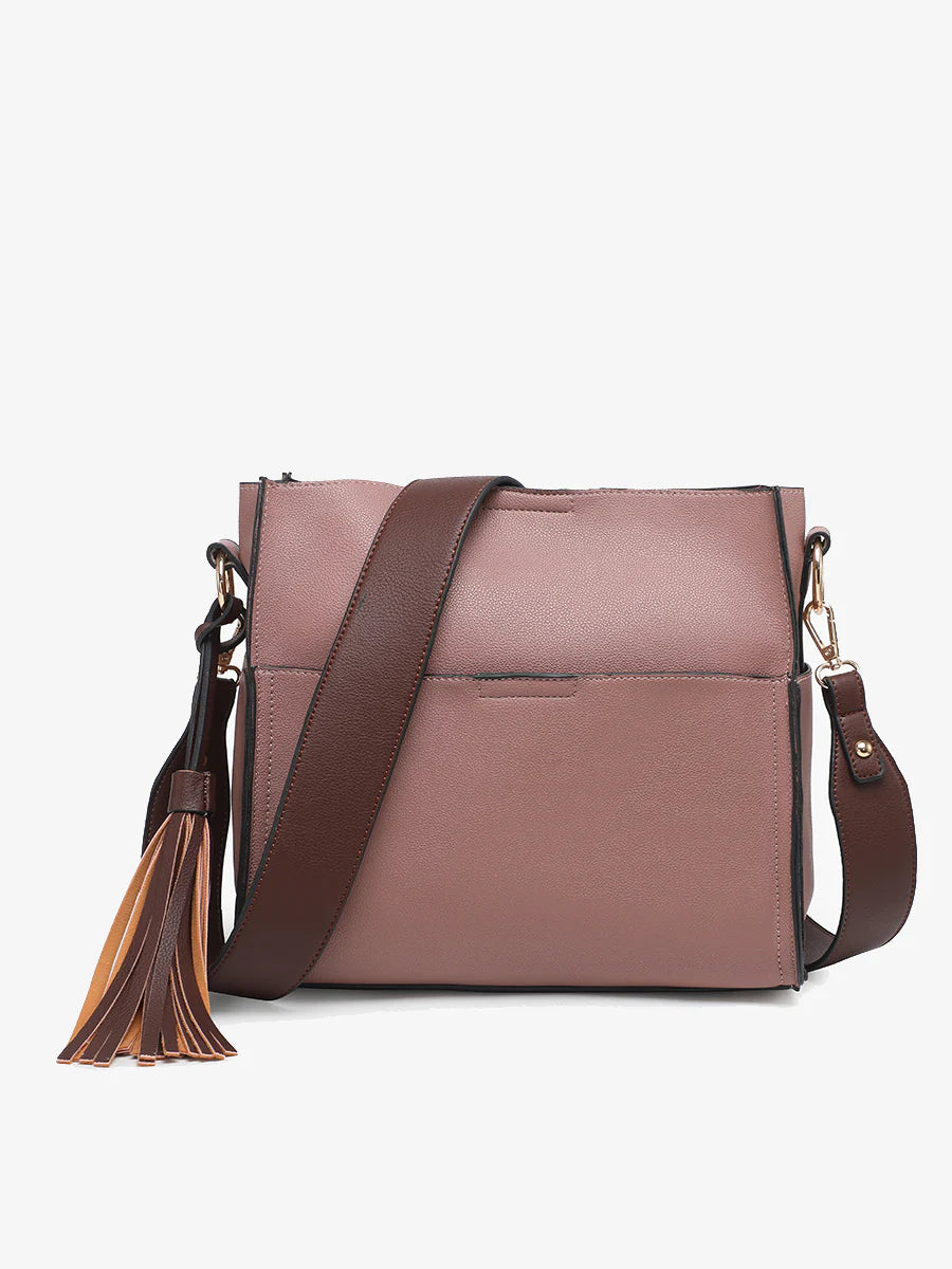 Jen & Co. Lyla Bucket Bag W/Guitar Strap