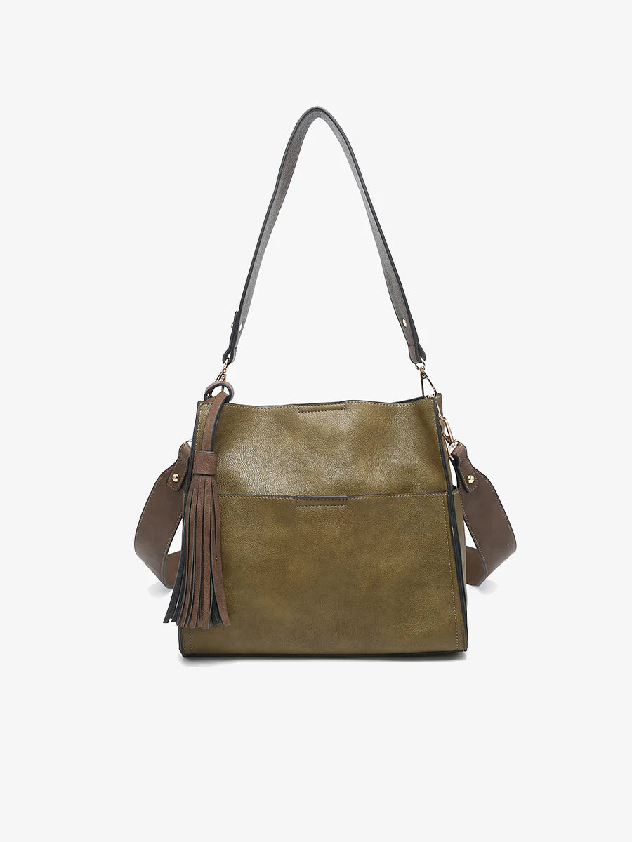 Jen & Co. Lyla Bucket Bag W/Guitar Strap
