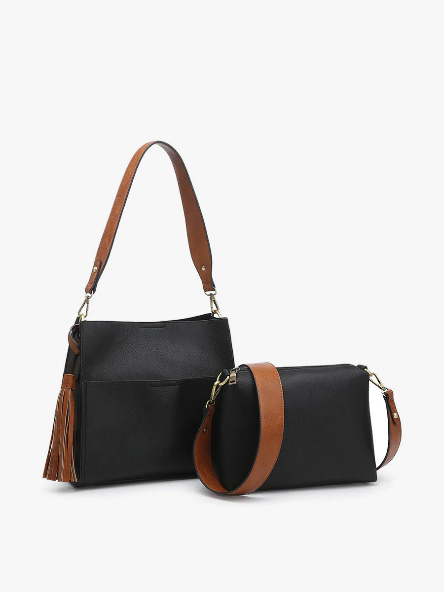 Jen & Co. Lyla Bucket Bag W/Guitar Strap