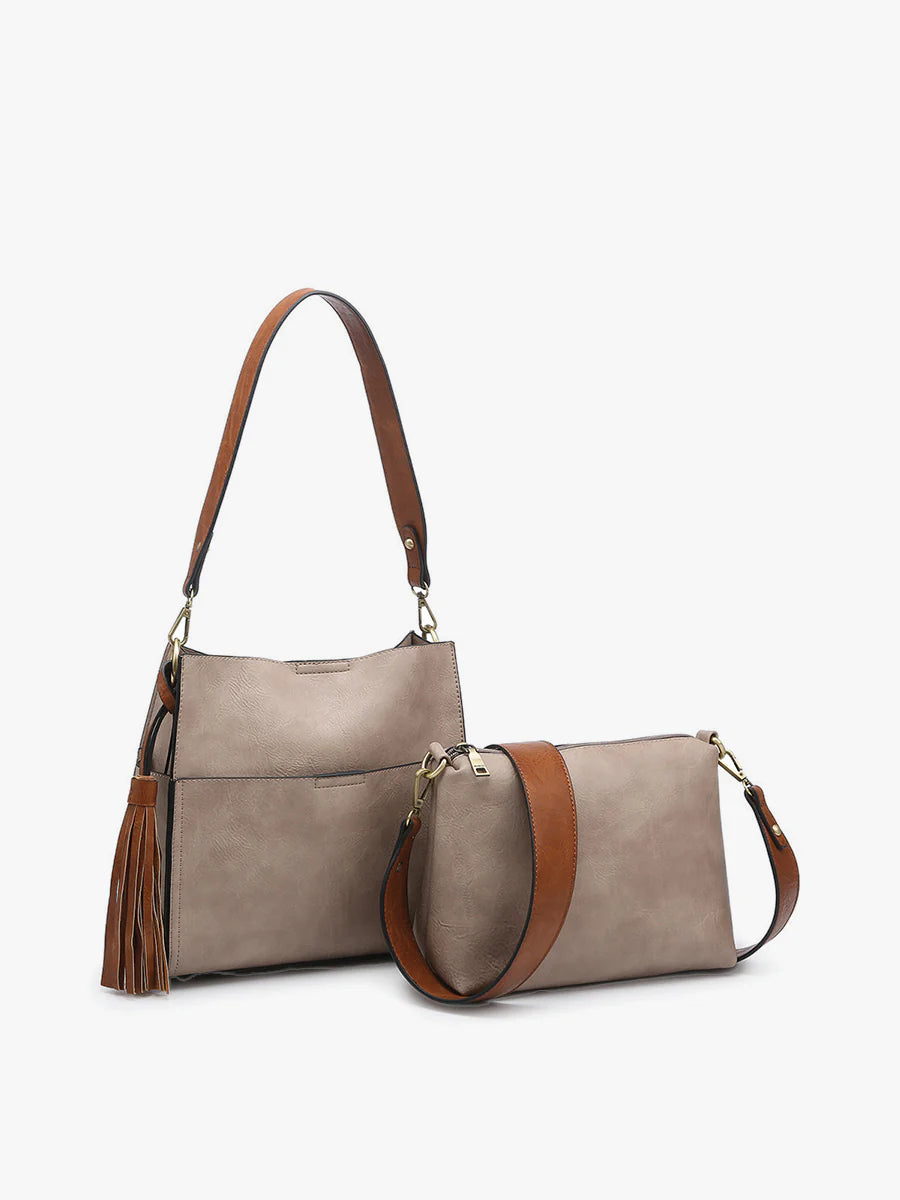 Jen & Co. Lyla Bucket Bag W/Guitar Strap