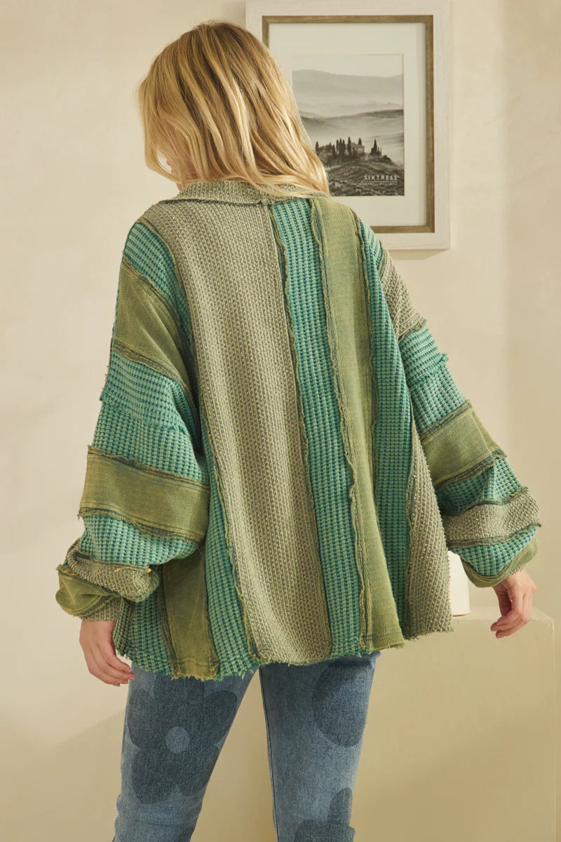 Oli & Hali Colorblock & Patchwork Cardigan