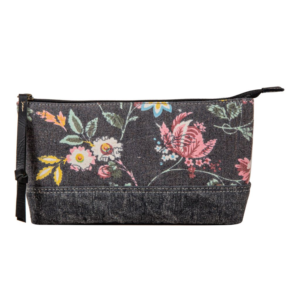 Myra Cavender Floral Canvas Pouch