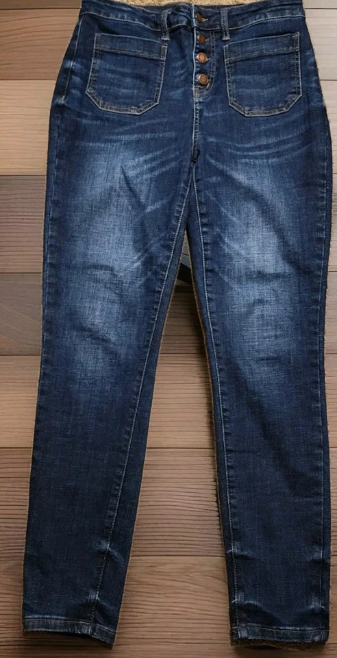 Judy Blue High Waist Front Pocket Button Jeans