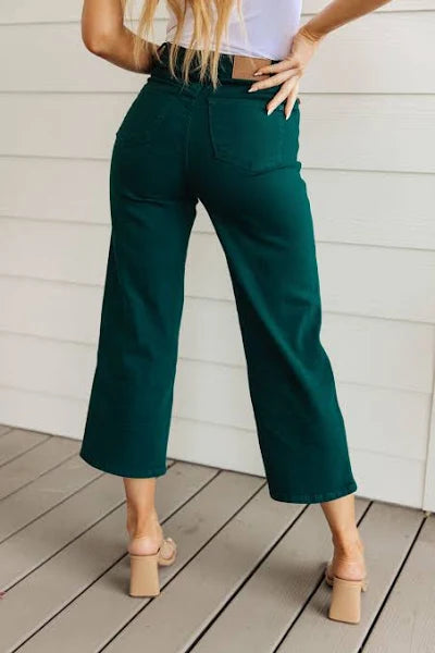 Loft wide leg hot sale crop jeans