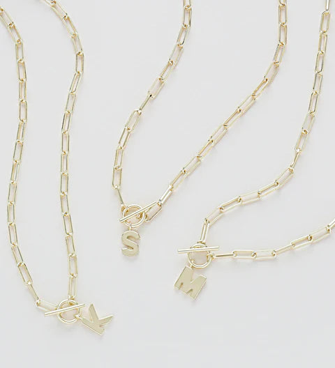 Natalie Wood Gold Initial Necklace