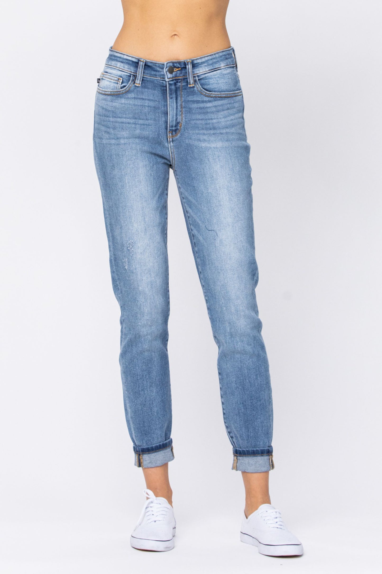 Judy Blue Hi-Rise Cuff Slim Fit Jeans