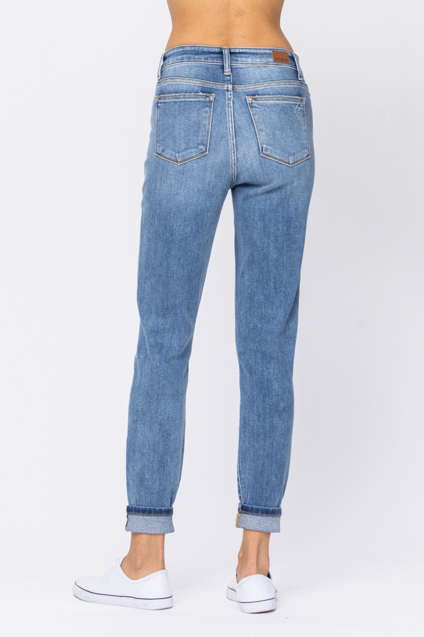 Judy Blue Hi-Rise Cuff Slim Fit Jeans