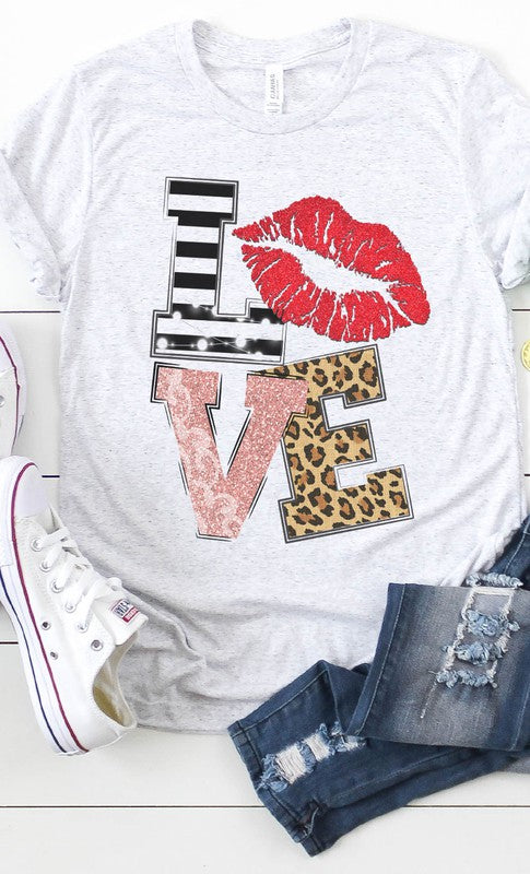 Bella Canvas LOVE with Lips Tee