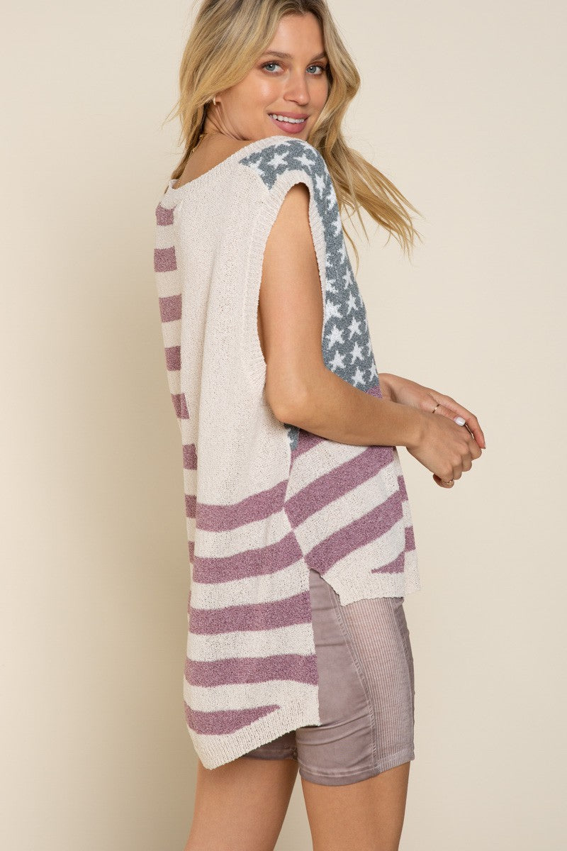 POL American Flag Sleeveless Top