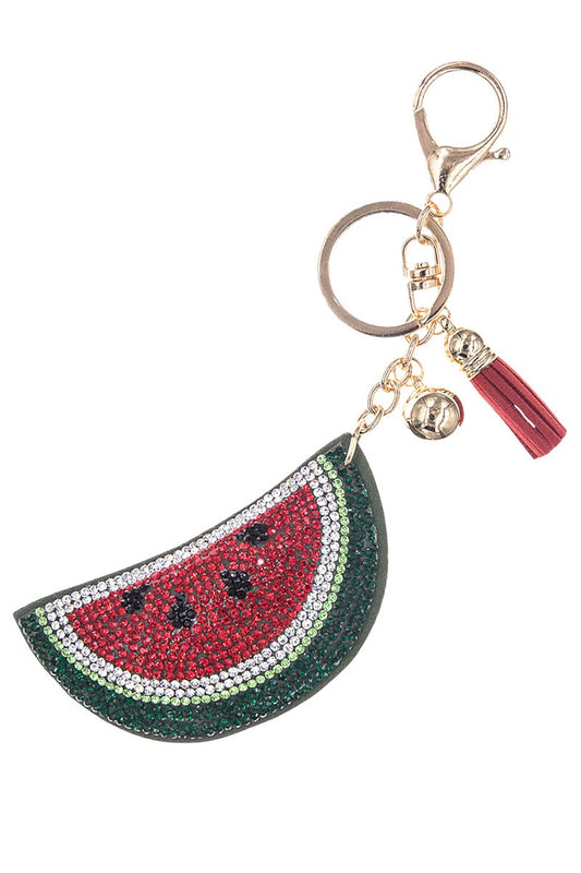 Red Watermelon Crystal Fruit Keychain