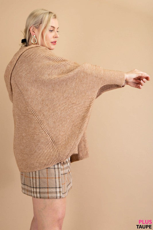 Kori America Soft Thread Hooded Cardigan Sweater