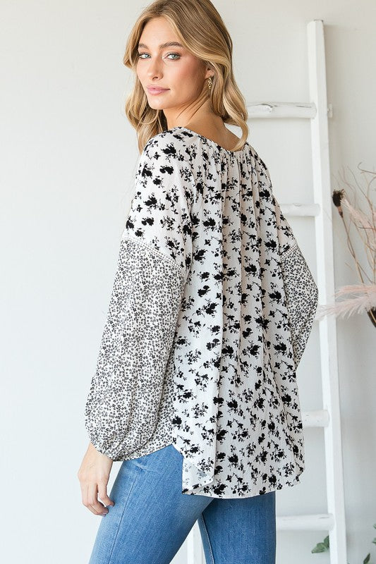 Heyson Off Shoulder Floral Flare Top