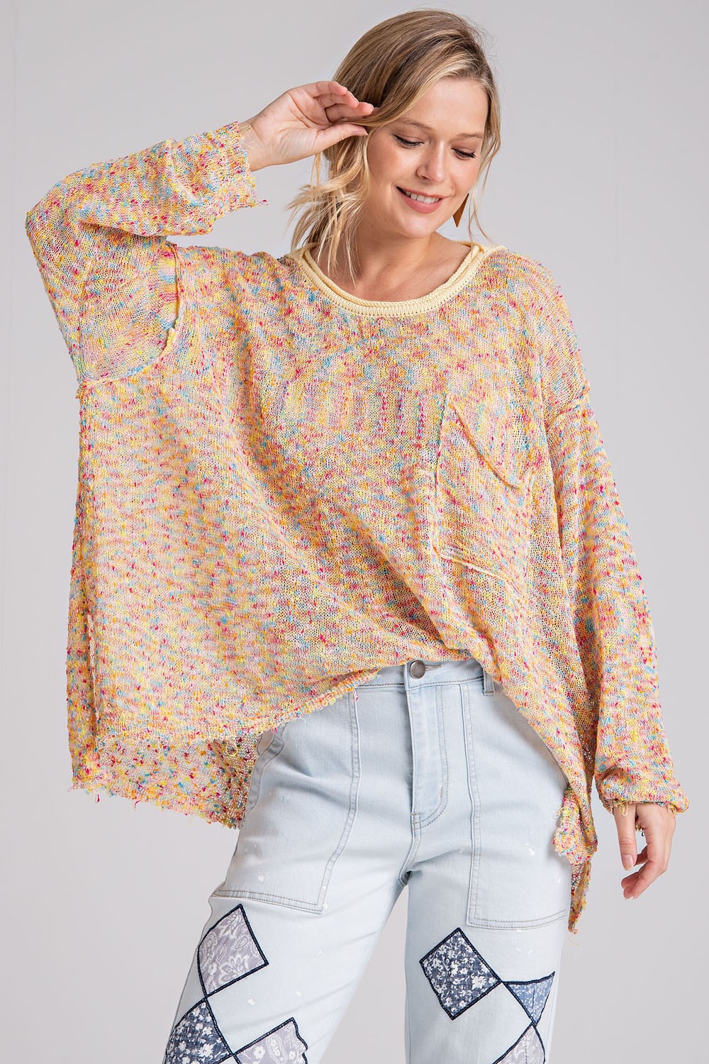 Easel Multicolor Knit Sweater