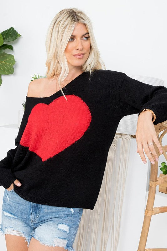Sweet Lovely Heart Sweater