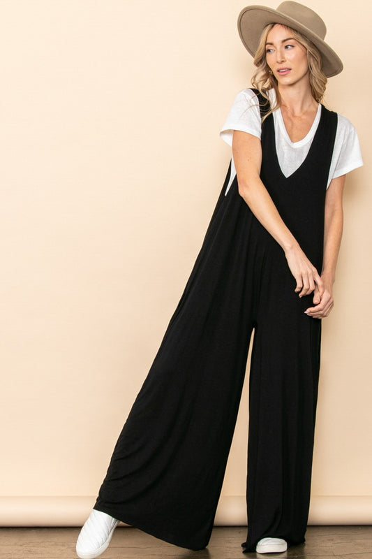Wideleg Jumpsuit with Side Pockets