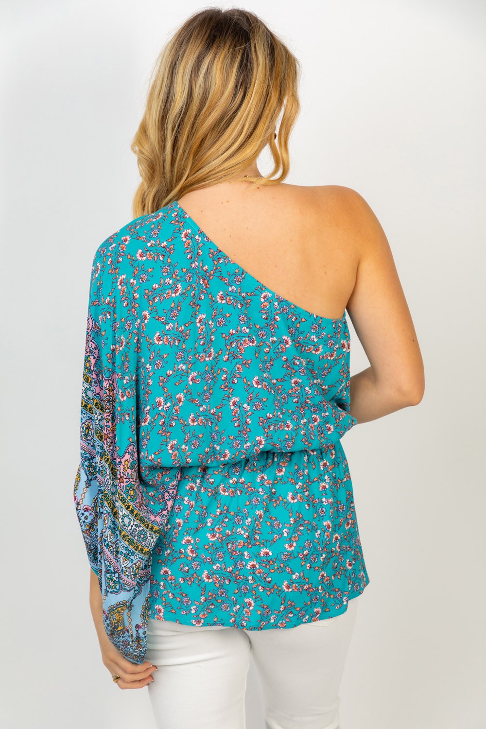 White Birch Off Shoulder Floral Print Top