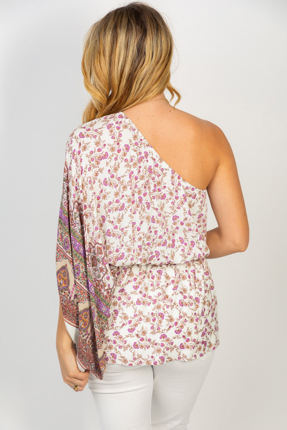 White Birch Off Shoulder Floral Print Top
