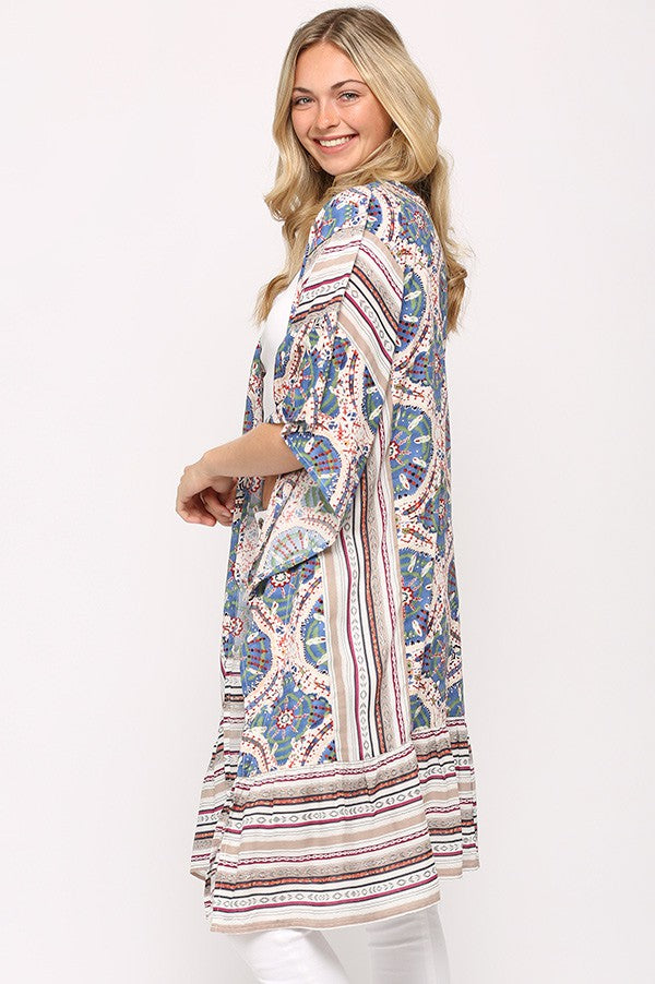 GiGiO Mixed Prints Kimono