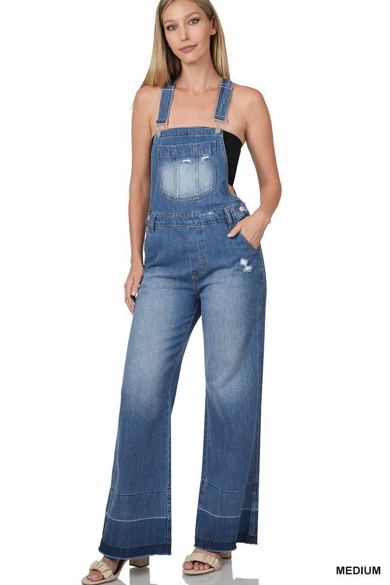 Zenana Distressed Bib Overalls – The Clothing Loft Boutique