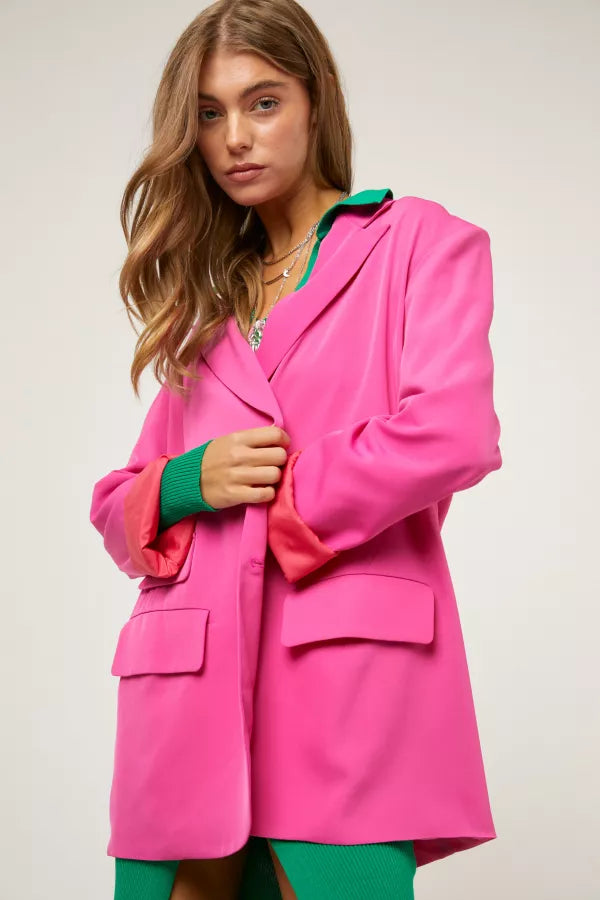 Loft hot sale pink blazer