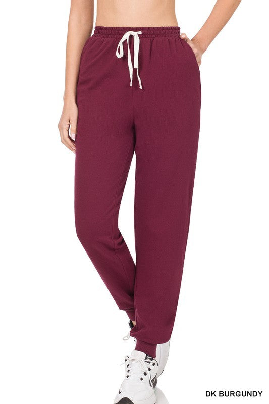 Zenana French Terry Drawstring Joggers