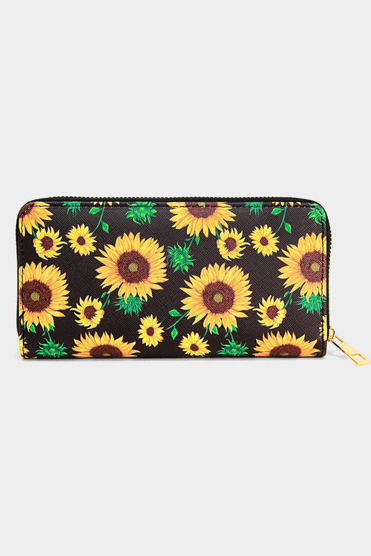 Sunflower Print Wallet