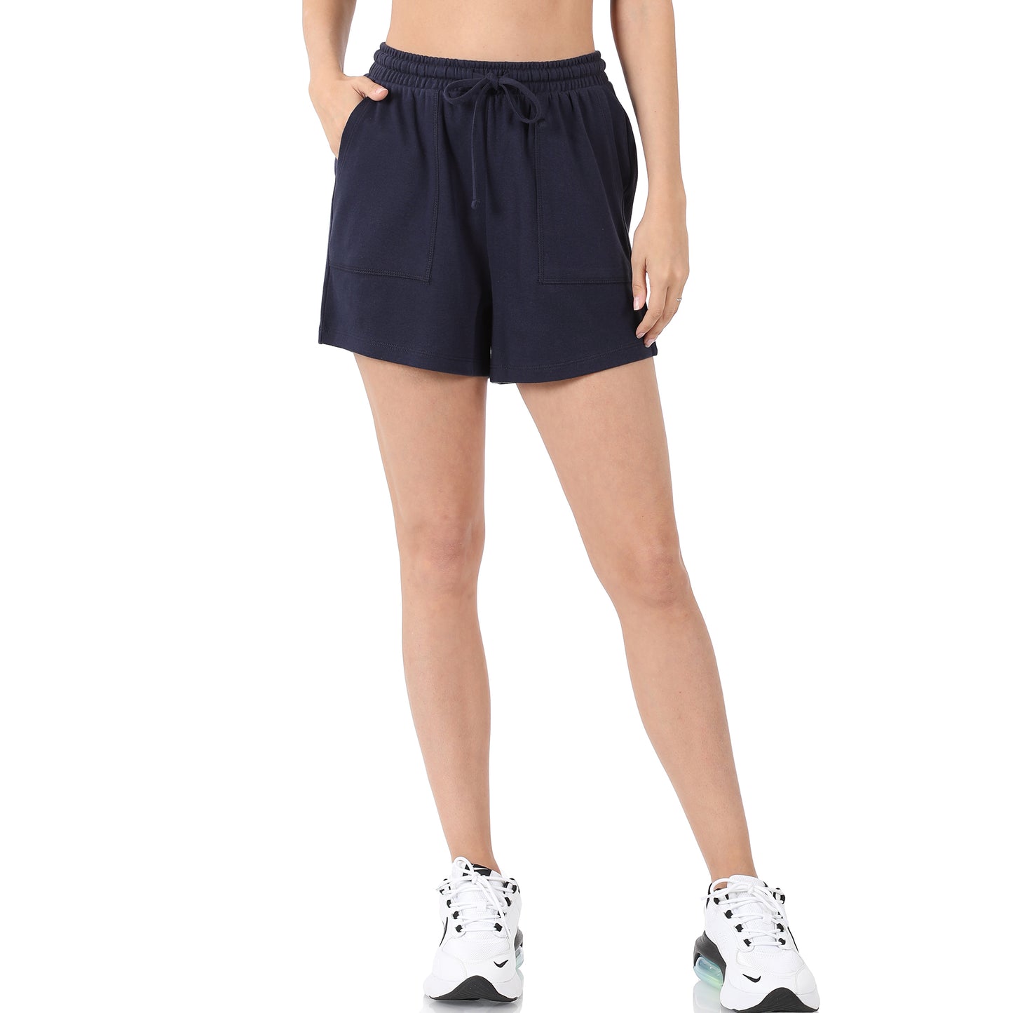 Zenana Wide Pocket Drawstring Shorts