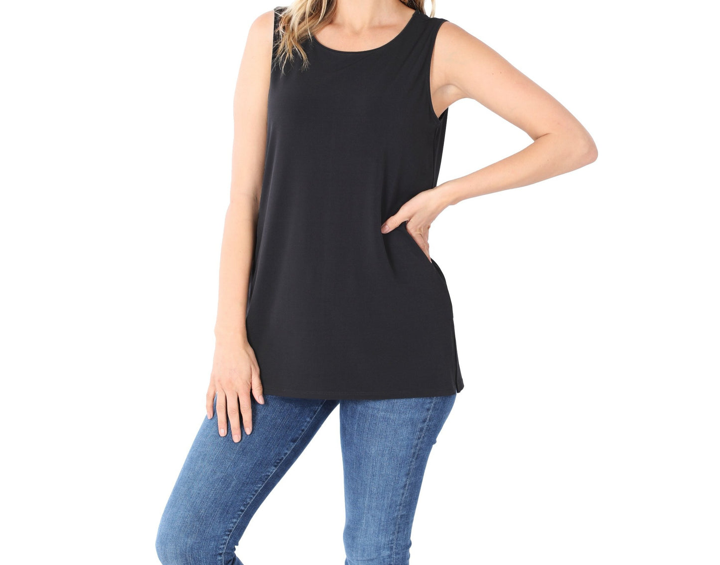 Zenana Tanks With Double Sided Slits