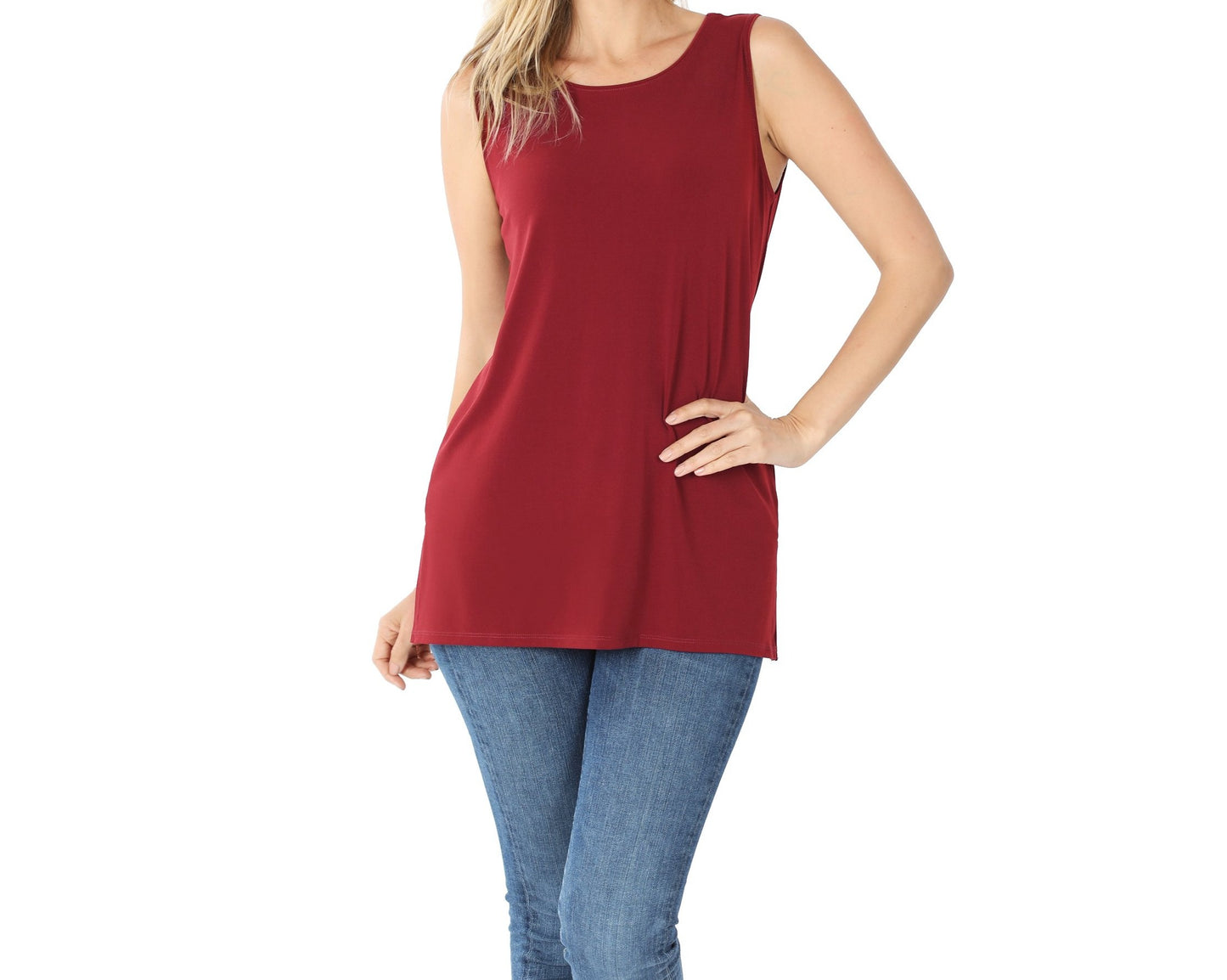 Zenana Tanks With Double Sided Slits