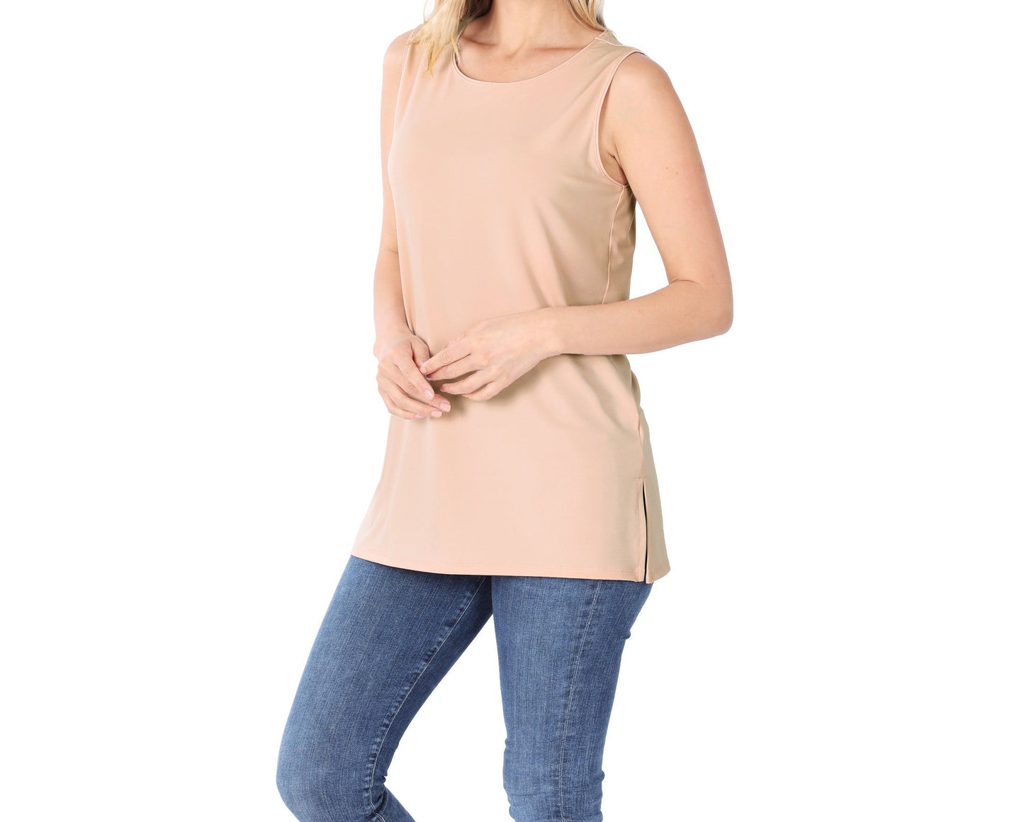 Zenana Tanks With Double Sided Slits