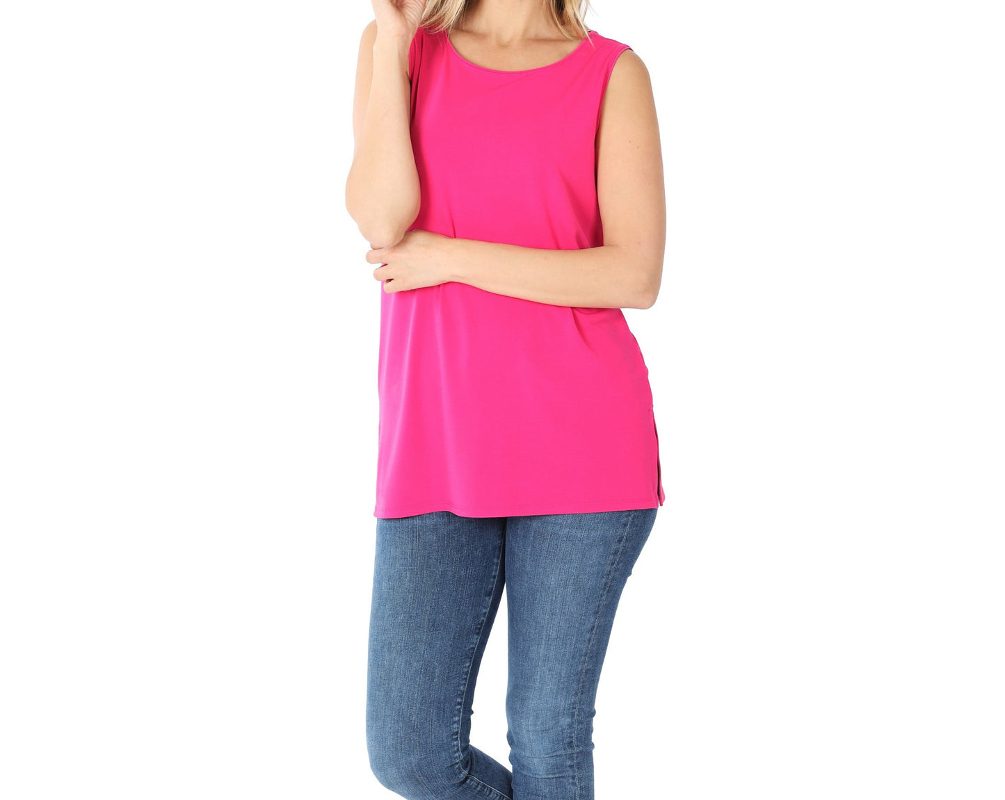 Zenana Tanks With Double Sided Slits