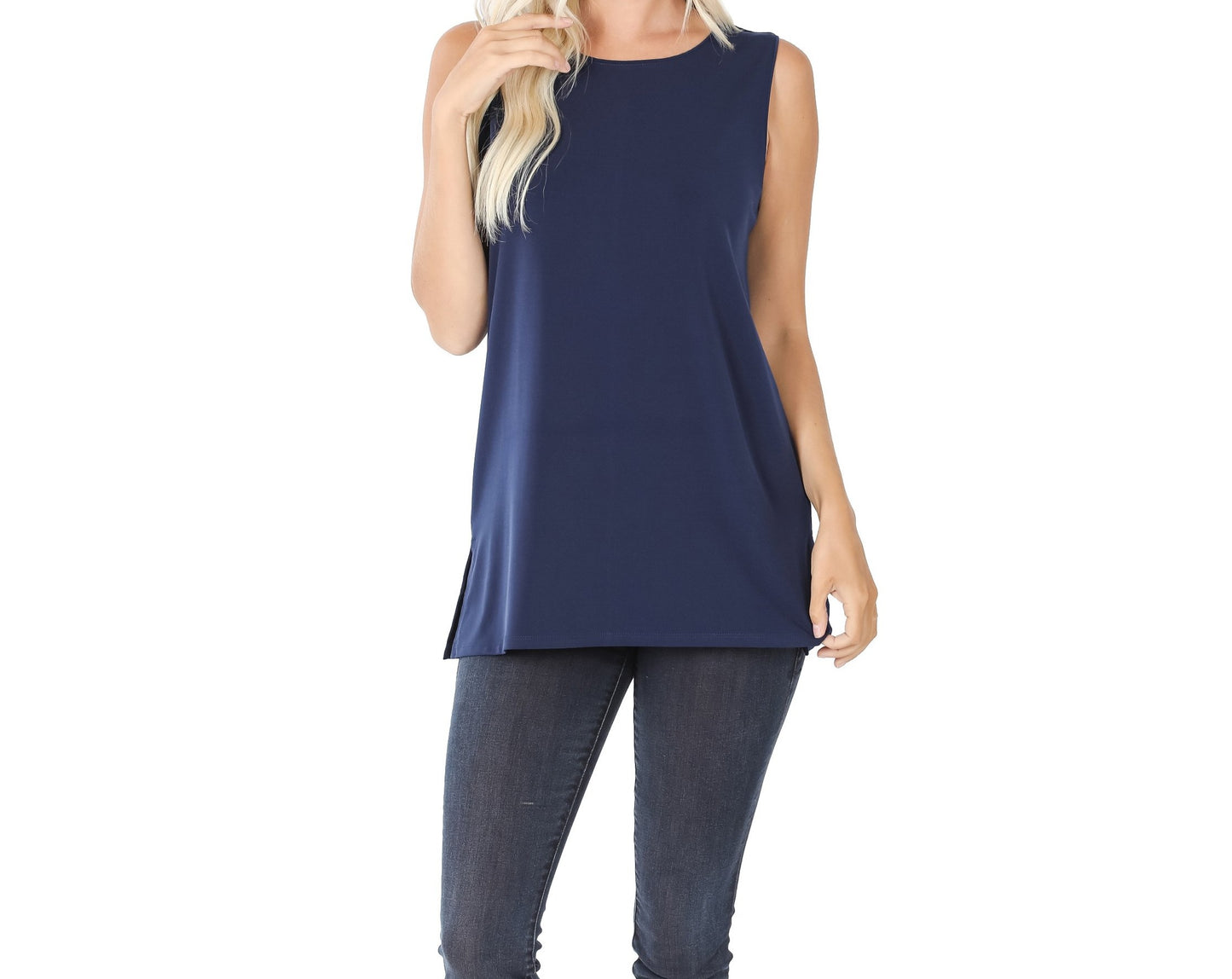 Zenana Tanks With Double Sided Slits