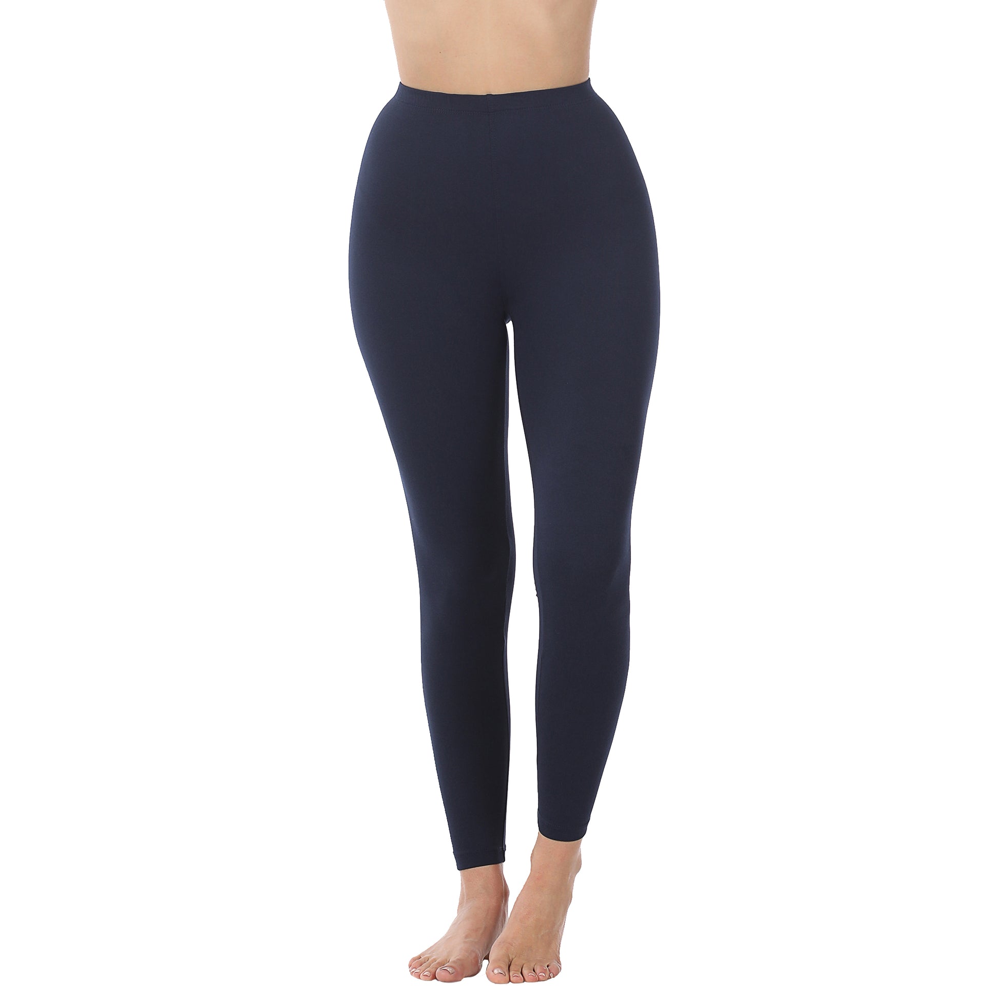  ZFLL Leggings,Shinny Legging Trousers Women High Elastic  Fitness Female Polyester Ankle-Length Breathable New Pants,K036 Navy Blue,XL  : Clothing, Shoes & Jewelry