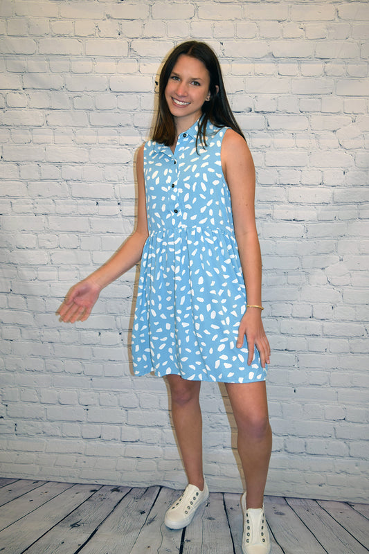 Umgee Collared Sleeveless Dress