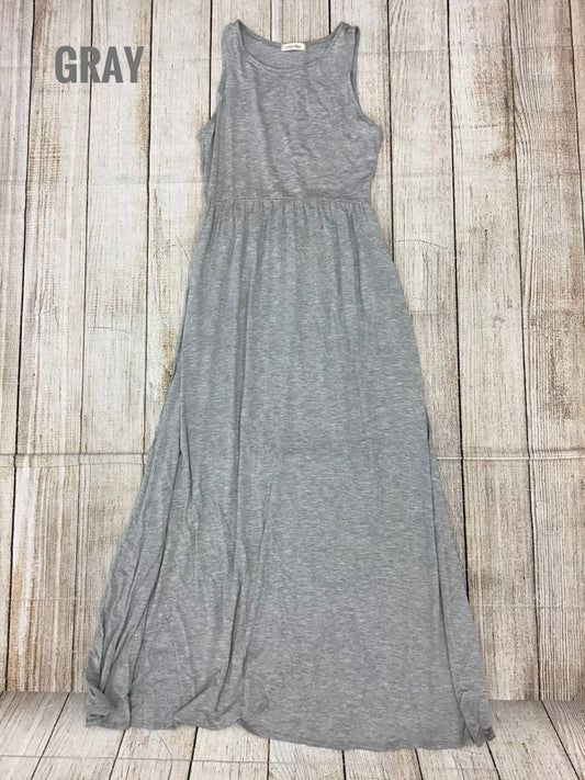 Cotton Bleu Maxi DressSoft and comfortable maxi dress with pockets! Comes in 3 colors; navy, coral, or gray