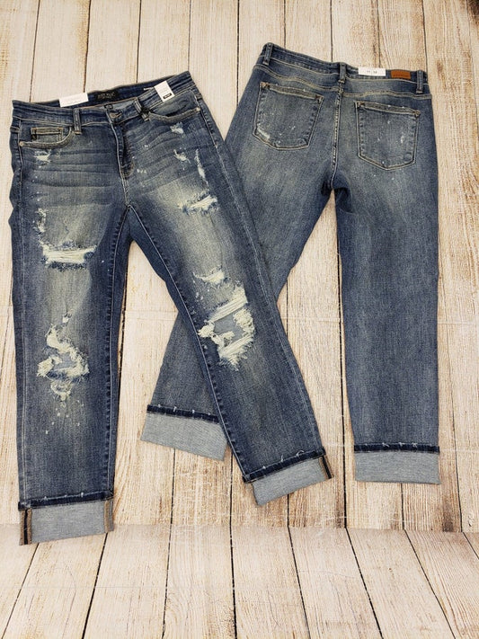 Judy Blue Boyfriend cut medium blue straightblue weash straight fit boyfriend jeans