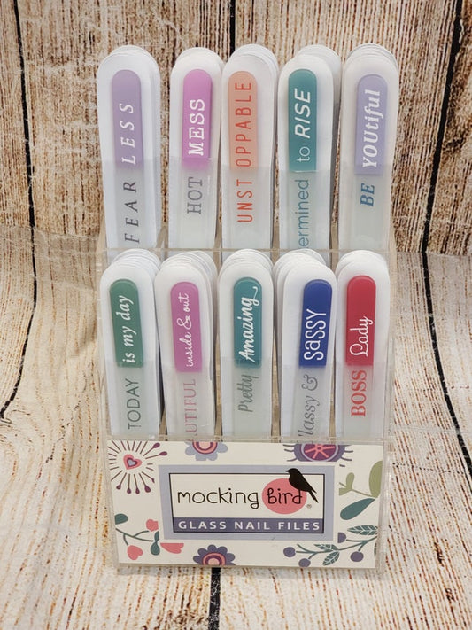 Mocking Bird Glass Nail Files