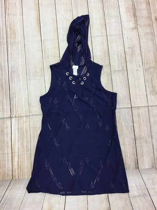 Wearabouts Navy CoverupNavy blue swim coverup with hood and lace up neckline