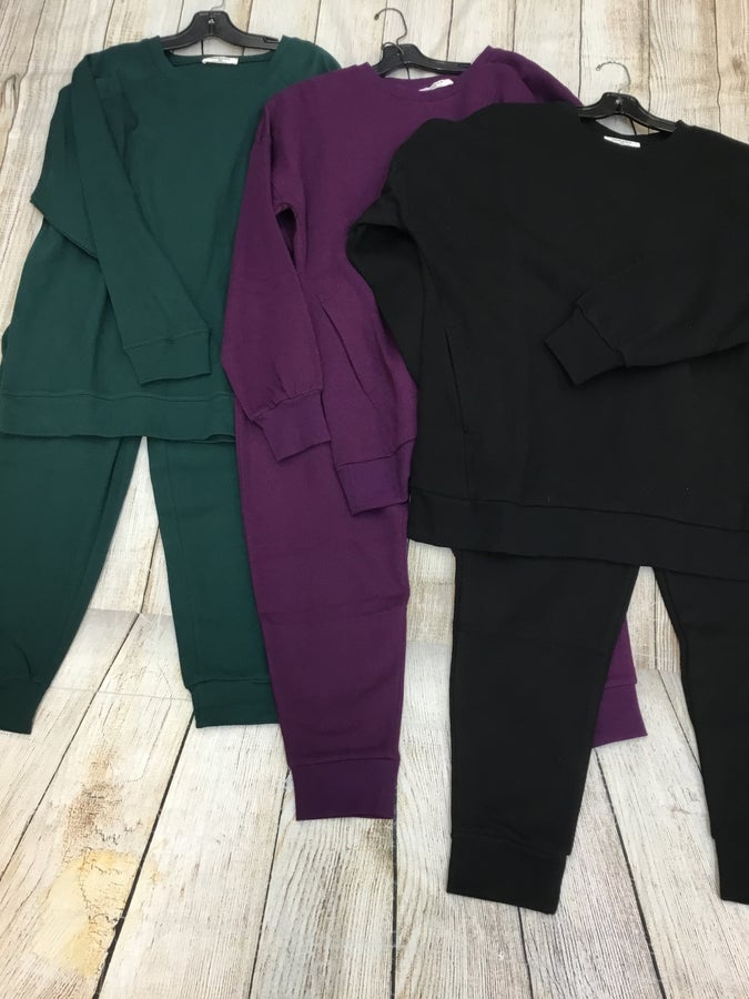 Zenana 2Pc Joggers Plus Size2Pc. Jogger and crew neck set