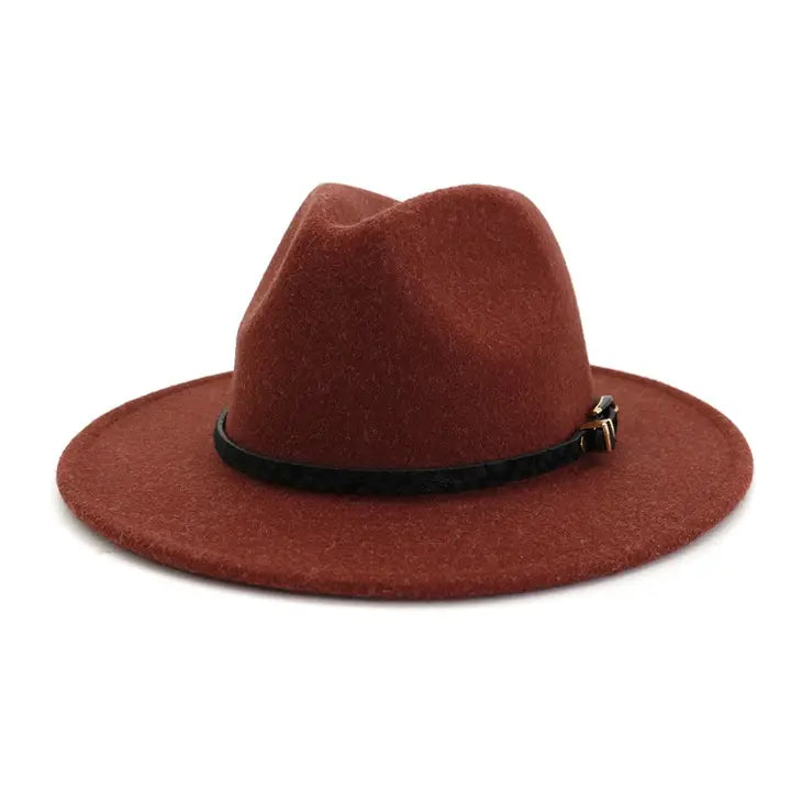 Accity Leather Belt Panama Hat