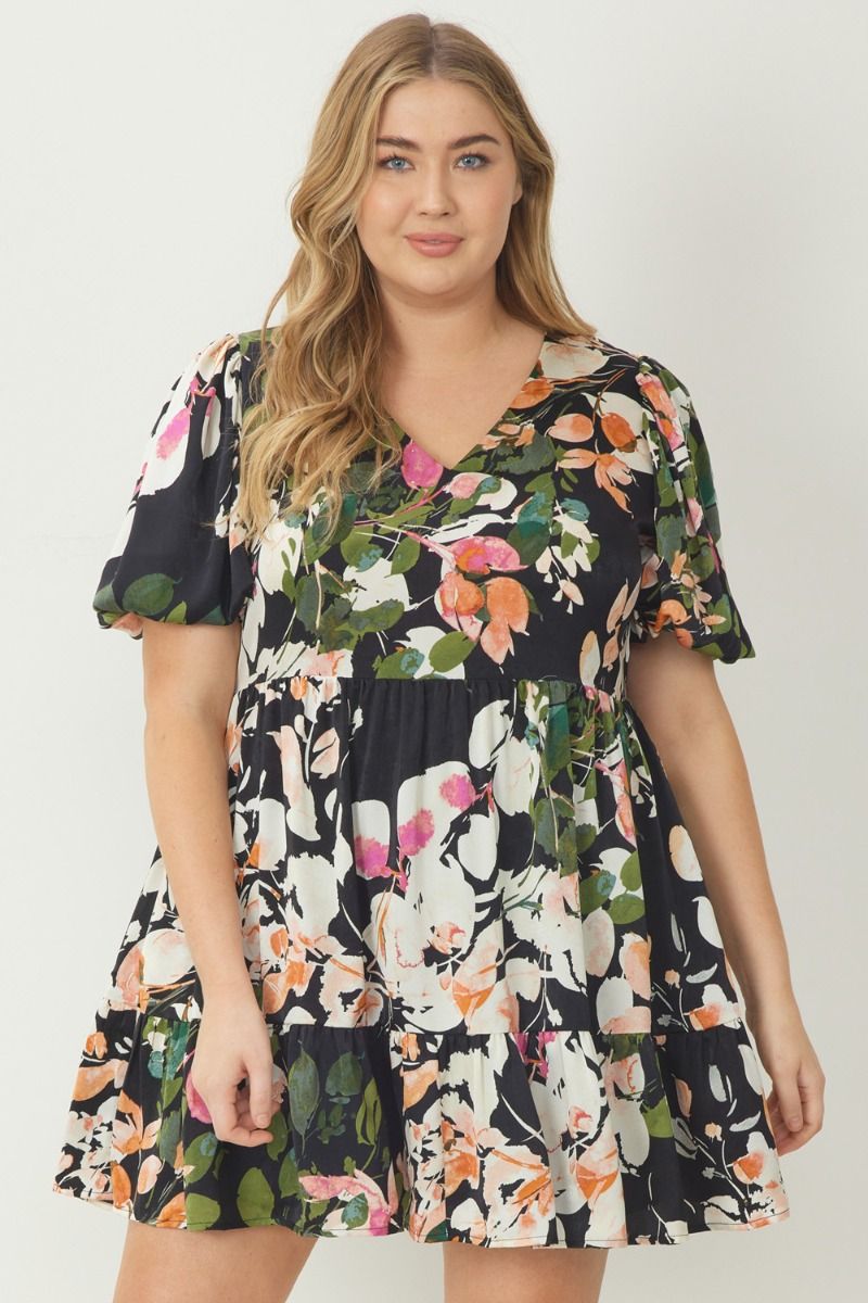 Entro Spring Fresh Floral Dress The Clothing Loft Boutique Entro Spring Fresh Floral Dress The Clothing Loft Boutique