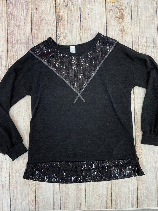 Honeyme Black Sequin Sweater